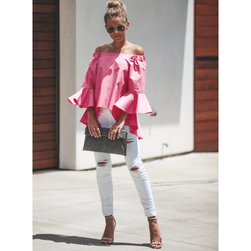 Cutting Edge off the shoulder top
